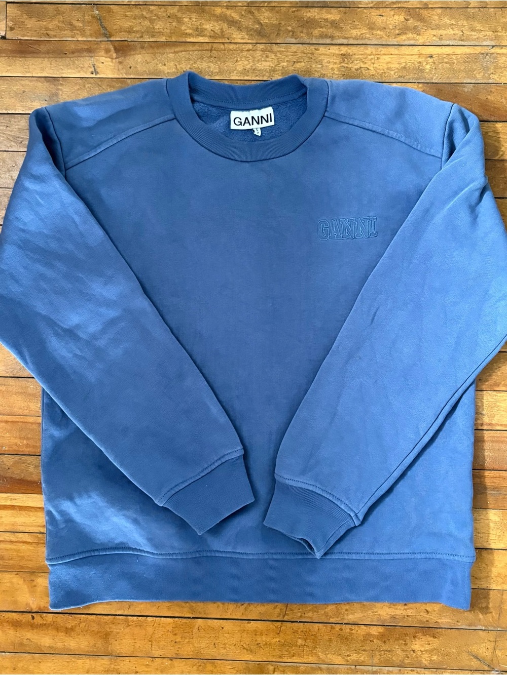 Ganni Embroidered Crewneck Sweatshirt